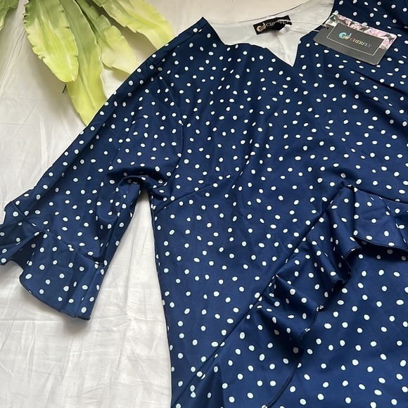 ⭐️NWT CHERFLY Women's Summer Swing Casual Short Ruffle Flowy Dress⭐️ - Picture 11 of 14
